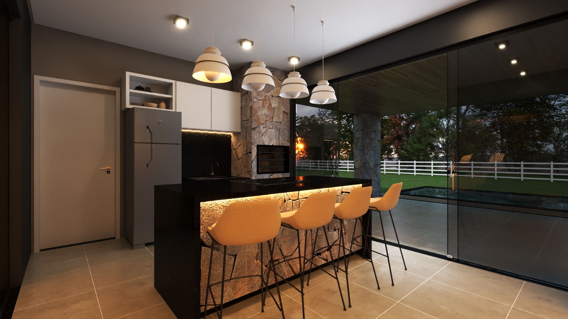 Fachada Casa de Campo P06 V02