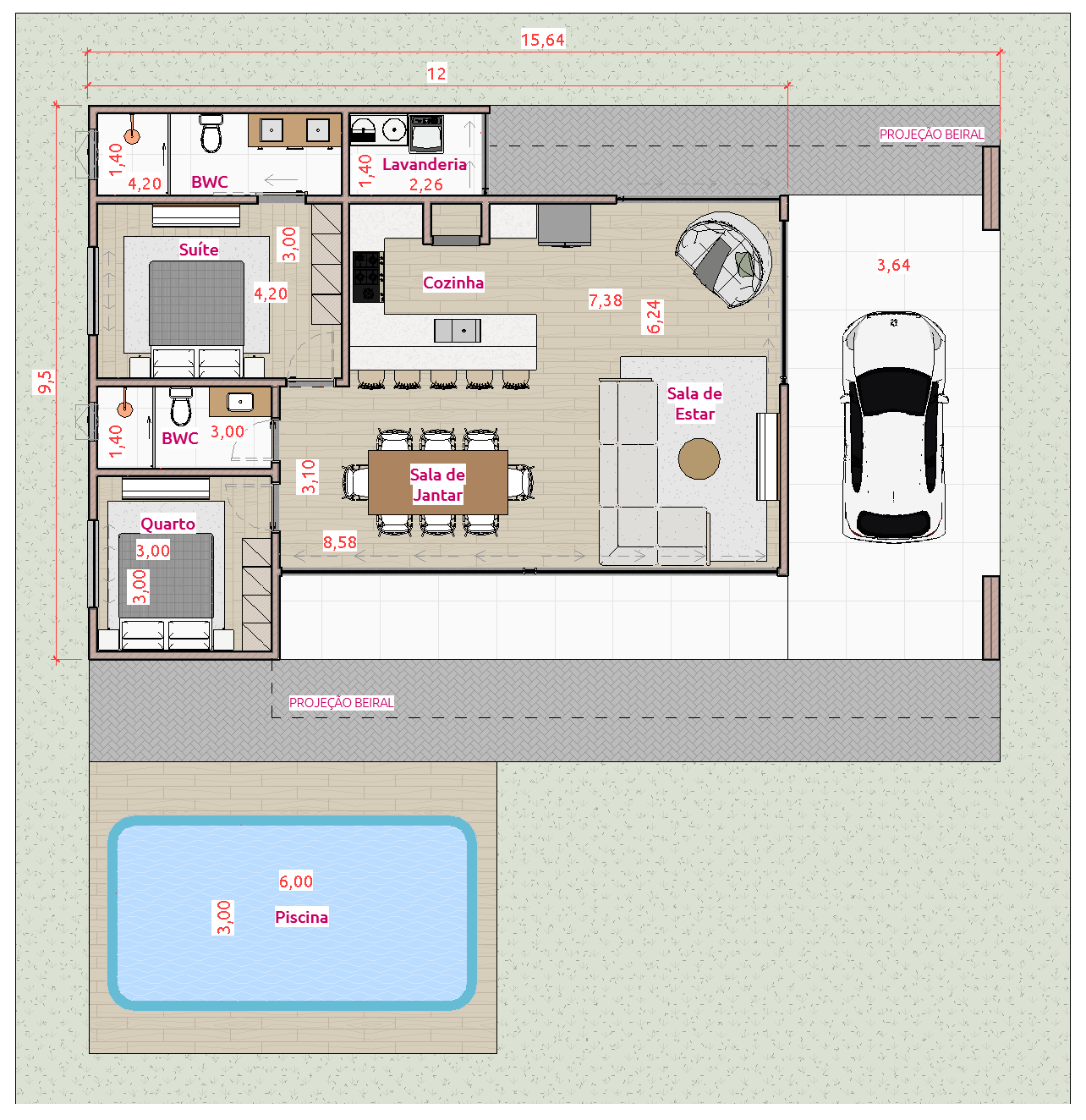 Planta casa de campo P20