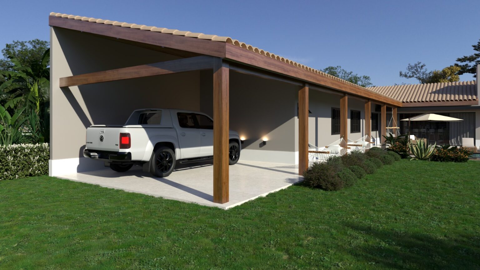 fachada casa de campo em L p38