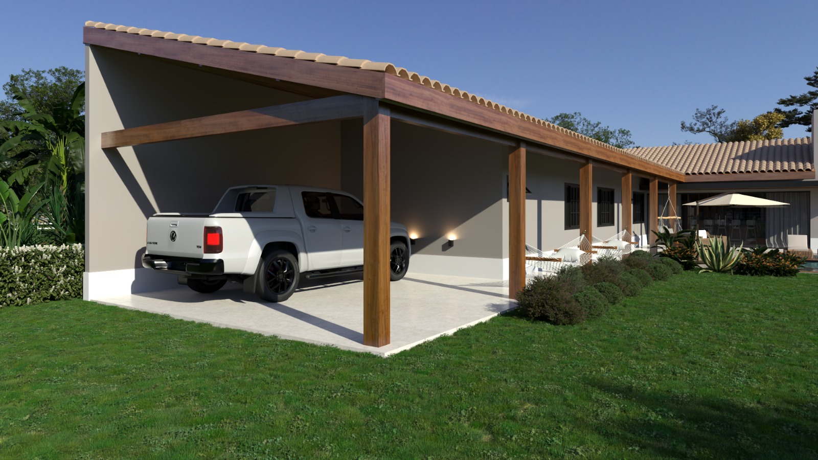 fachada casa de campo em L p38