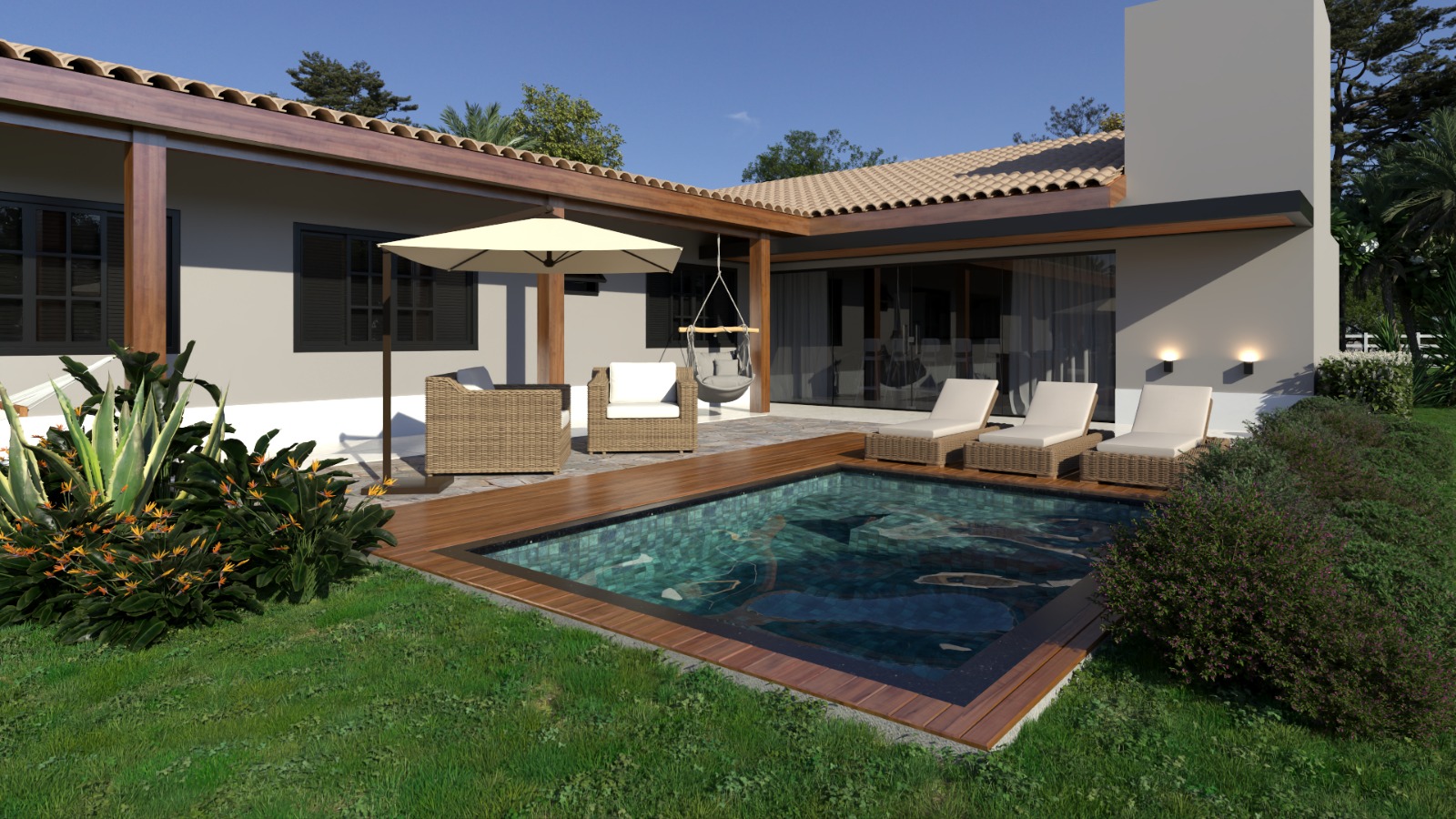 fachada casa de campo em L p38