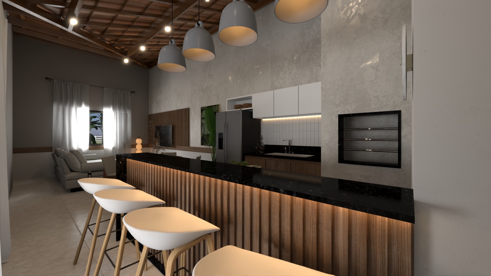 fachada casa de campo em L p38